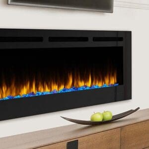 SimpliFire Allusion60 OrangeFlame-BlueLights Room-LivingRoom2 960x456