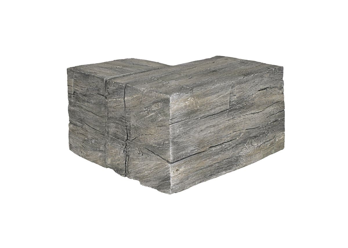 7443 LXH TobaccoBarn CornerMantel WeatheredGrey CornerView